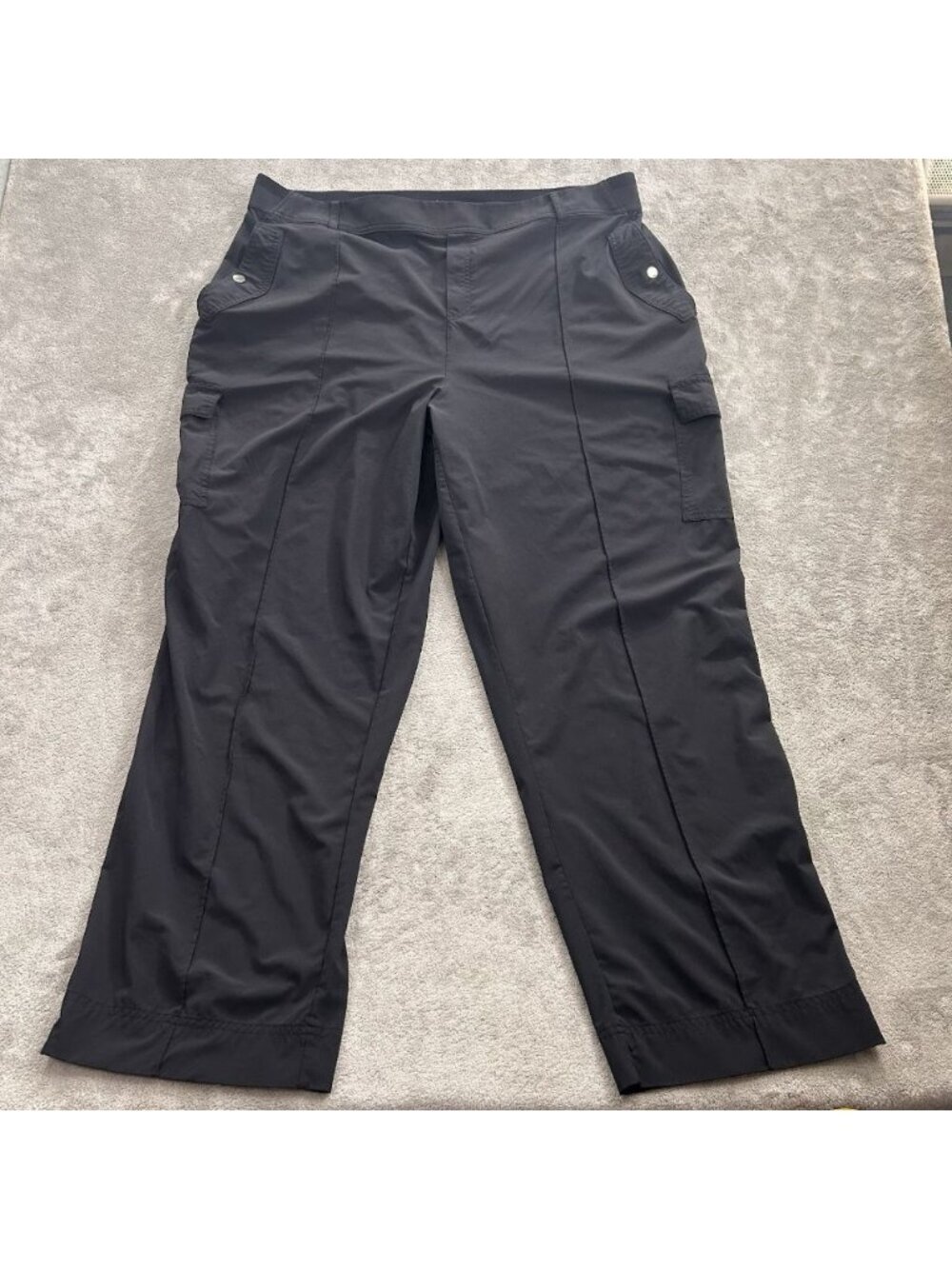 Athleta Vienna Cargo Pants Women’s 22 Black Plus Size Straight Leg High Rise